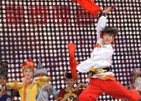 1月31日，演員在晚會上表演