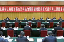 趙樂(lè)際出席“弘揚(yáng)憲法精神，加強(qiáng)憲法實(shí)施，為強(qiáng)國(guó)建設(shè)、民族復(fù)興提供憲法保障”座談會(huì)并講話
