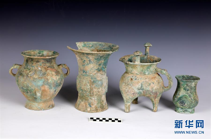 (圖文互動)(1)河南安陽辛店遺址出土一批商代晚期青銅禮器