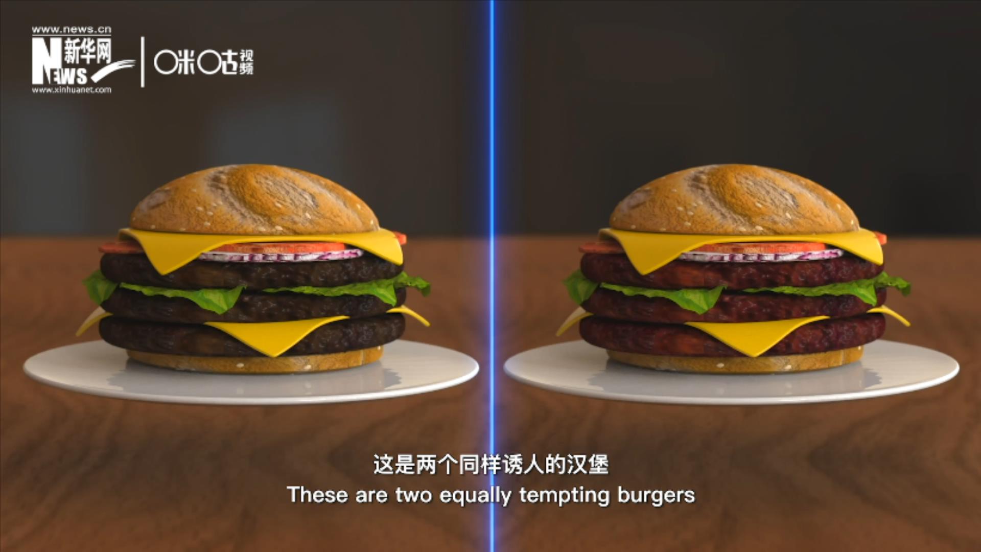 人造肉漢堡能在生產(chǎn)過(guò)程中節(jié)約水、土地、排放以及能量