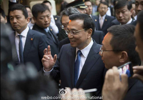 李克強：在非中企了解當地文化才能扎住根。圖片來源：“新國際”微博。