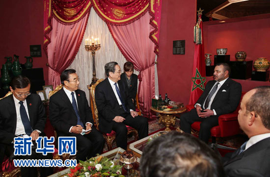 11月4日,中國全國政協主席俞正聲在非斯會見摩洛哥國王穆罕默德六世。 新華社記者 劉衛兵 攝 11月4日,中國全國政協主席俞正聲在非斯會見摩洛哥國王穆罕默德六世。 新華社記者 劉衛兵 攝