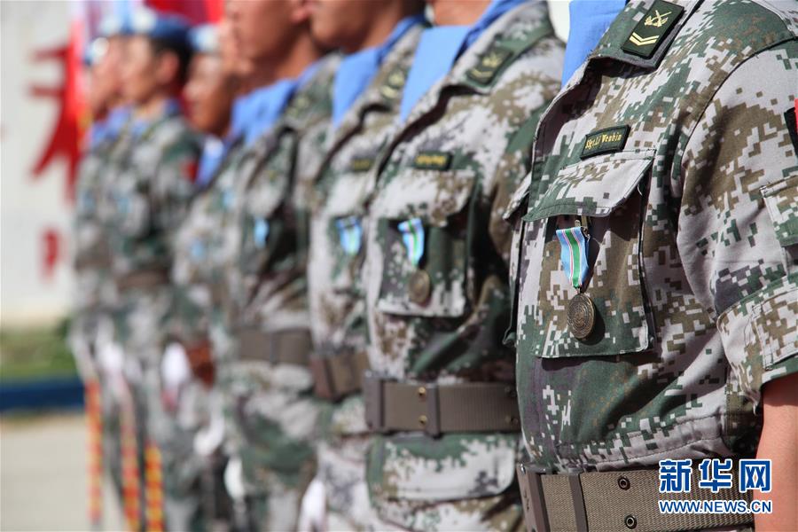 (國際·圖文互動)(3)中國赴黎維和官兵榮獲聯合國“和平榮譽勛章”