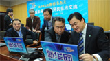 新華社副總編輯彭樹(shù)杰、新華網(wǎng)總裁田舒斌指揮報(bào)道